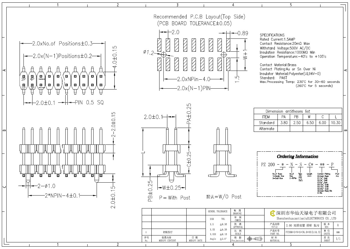 PZ200-2-N-S-C6.0-XX(L10.3)