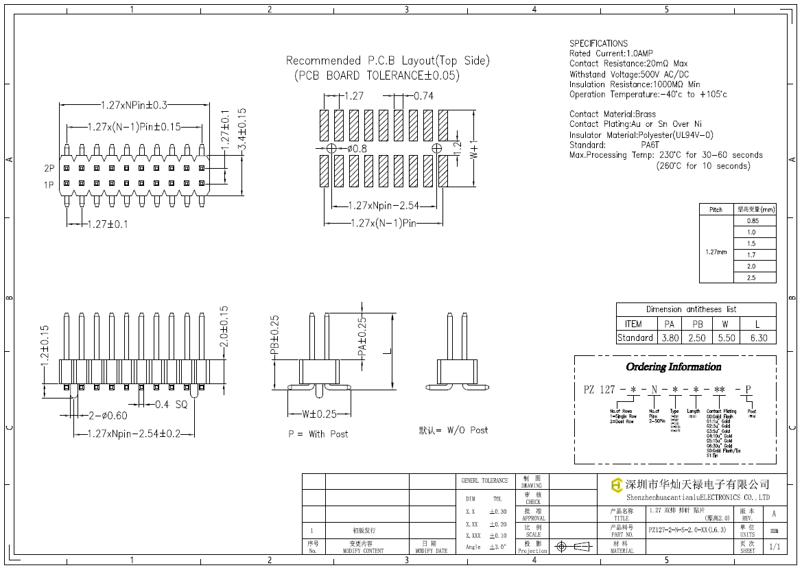 PZ127-2-N-S-2.0-XX(L6.3)