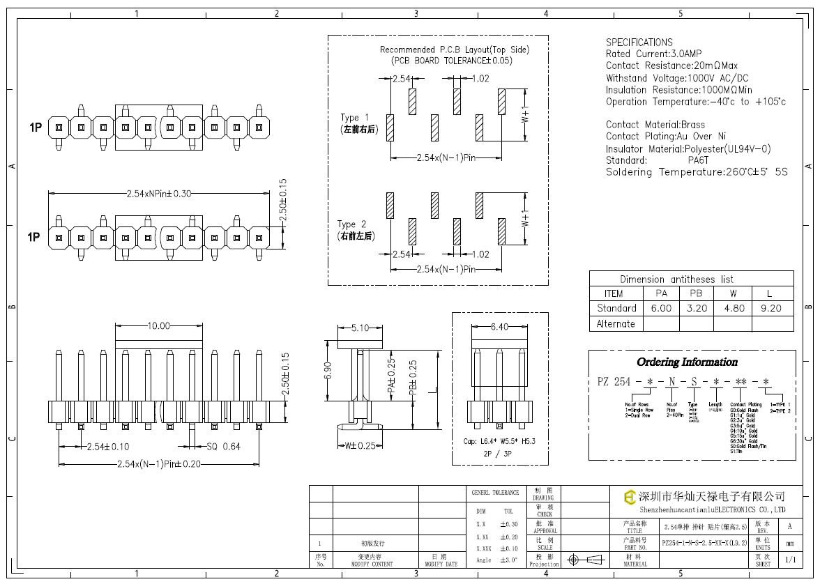 PZ254-1-N-S-2.5-XX-X(L9.2)