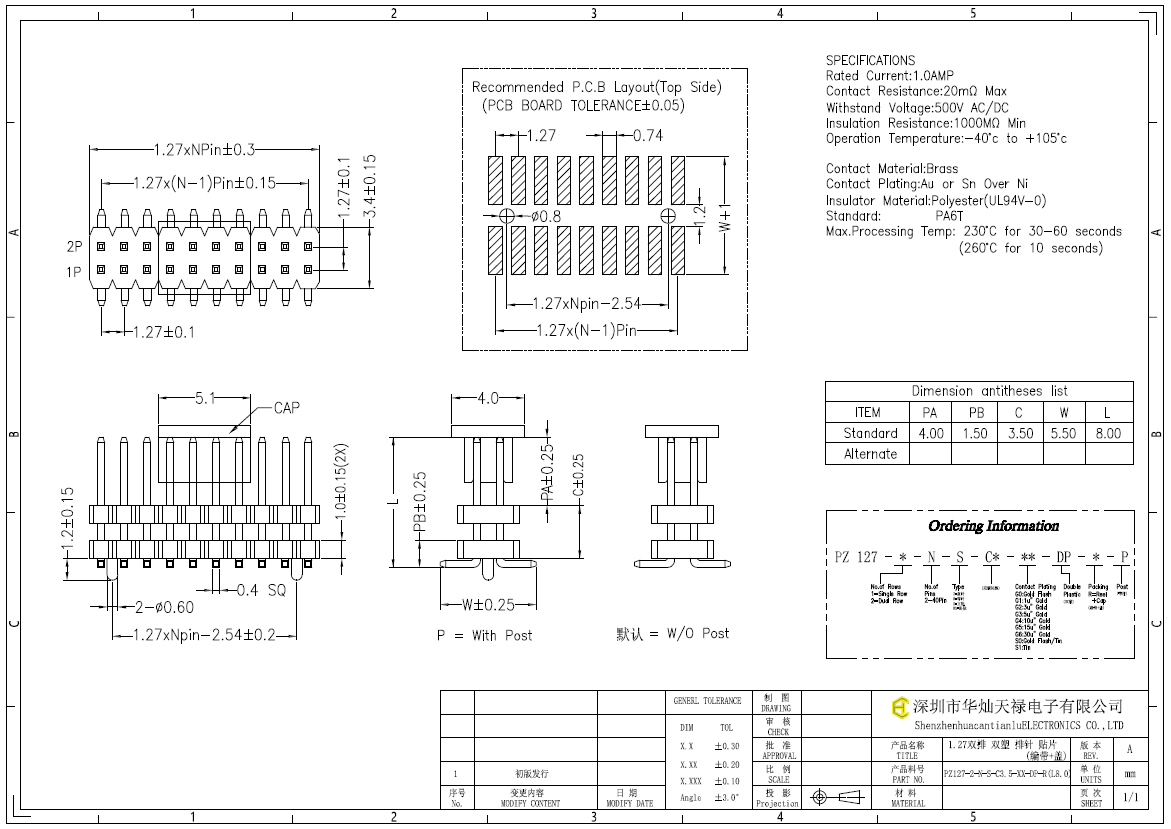 PZ127-2-N-S-C3.5-XX-DP-R(L8.0)