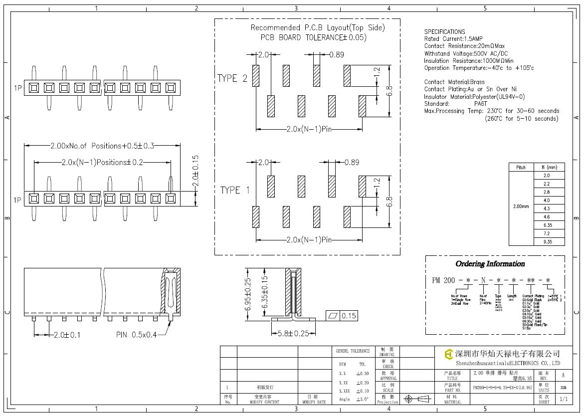 PM200-1-N-S-6.35-XX-X(L6.95)