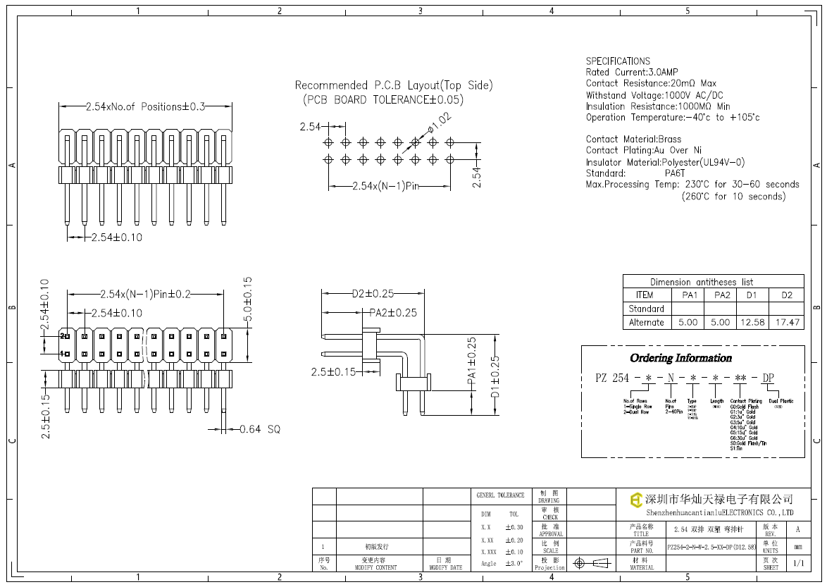 PZ254-2-N-W-2.5-XX-DP(D12.58)