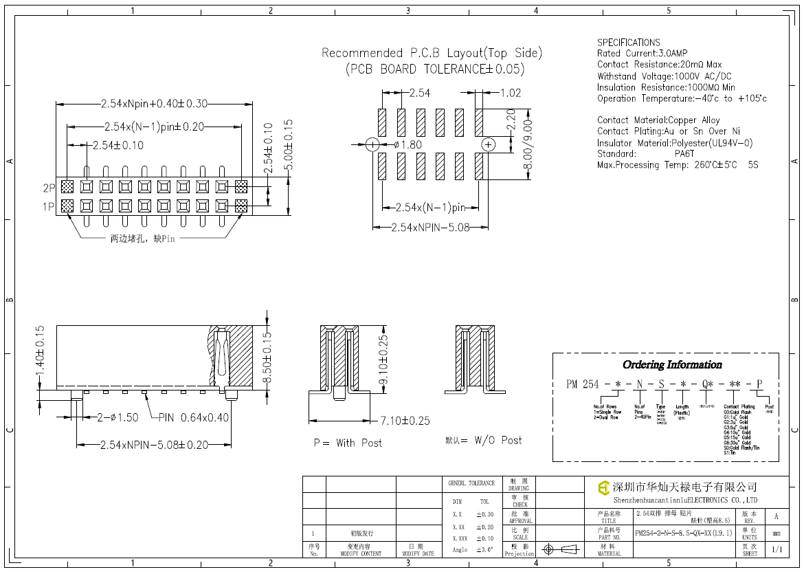 PM254-2-N-S-8.5-QX-XX(L9.1)