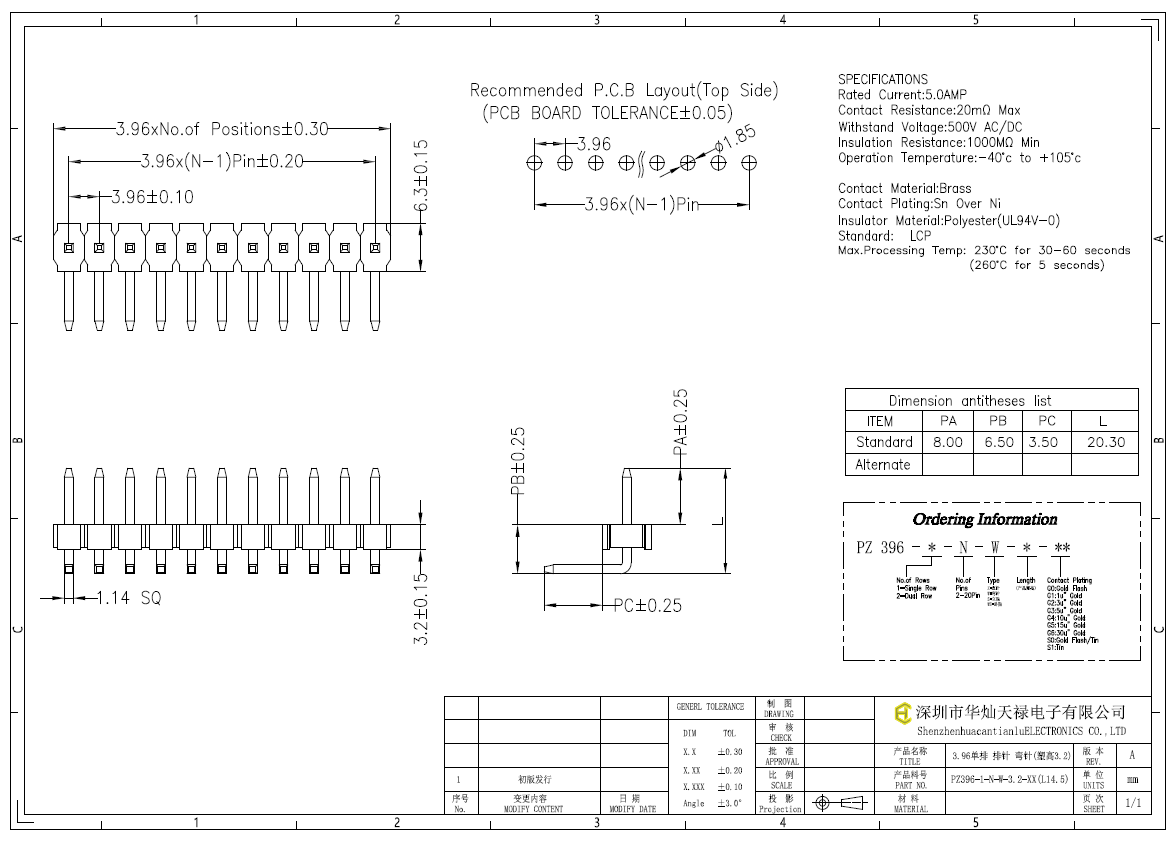 PZ396-1-N-W-3.2-XX(L14.5)